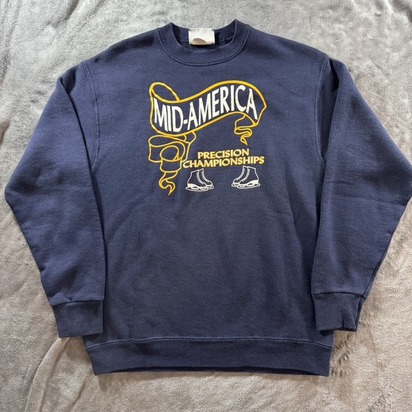 Lee Jackets & Blazers - Vintage Figure Skating Sweatshirt Women's Small Blue Winter Olympics 90s USA VTG